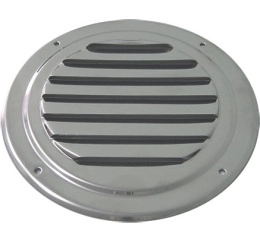 Вентиляционная решетка из нержавеющей стали TMC круглая с козырьком, 102 мм (10247838)